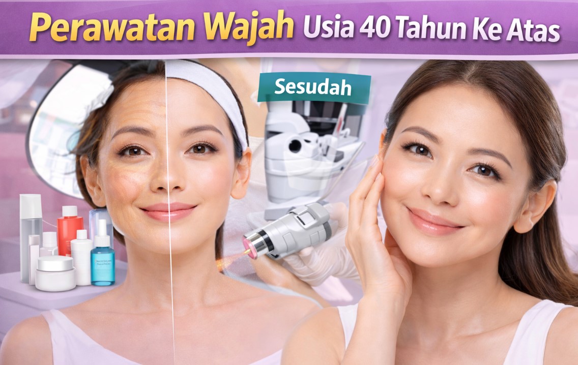 Tips Perawatan Wajah Usia 40 Tahun Keatas di klinik kecantikan